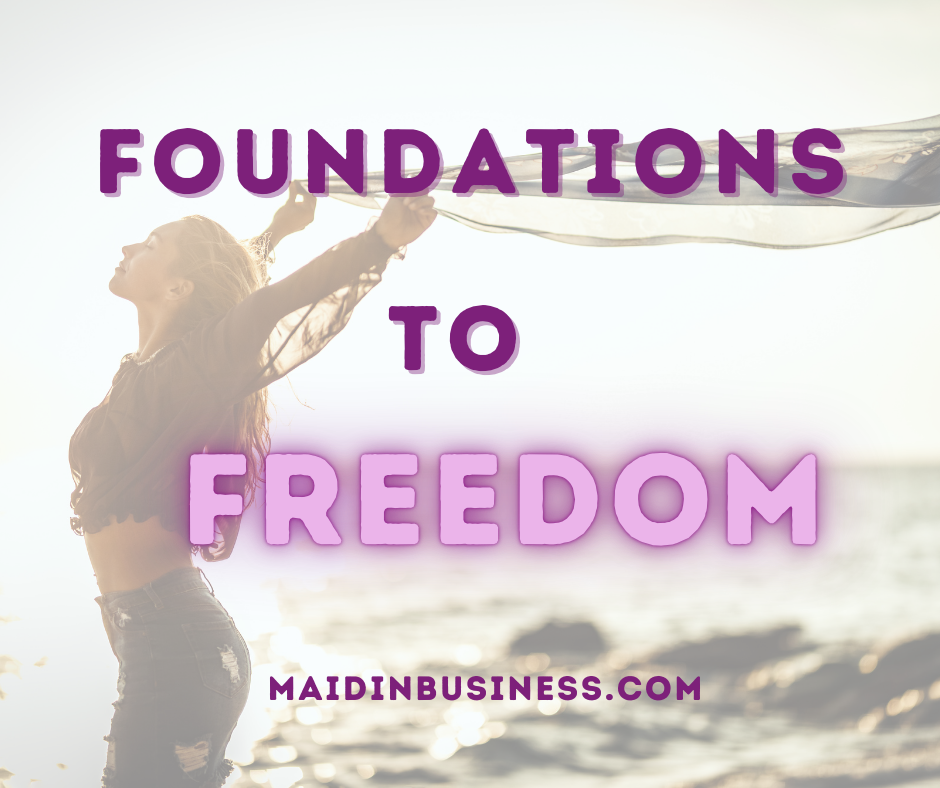 MAID IN BUSINESS 6 COACHING SESSIONS - BLACK BACKGROUND WITH PINK/TURQUOISE LIGHTENING BOLT WITH THE WORDS 6 COACHING SESSIONS WRITTEN IN NEAON PINK. TAKEN FROM THE MAID IN BUSINESS WEBSITE